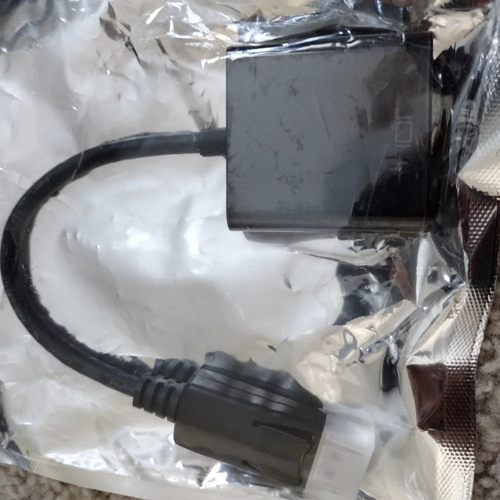 Black DisplayPort to DVI Adapter Cable